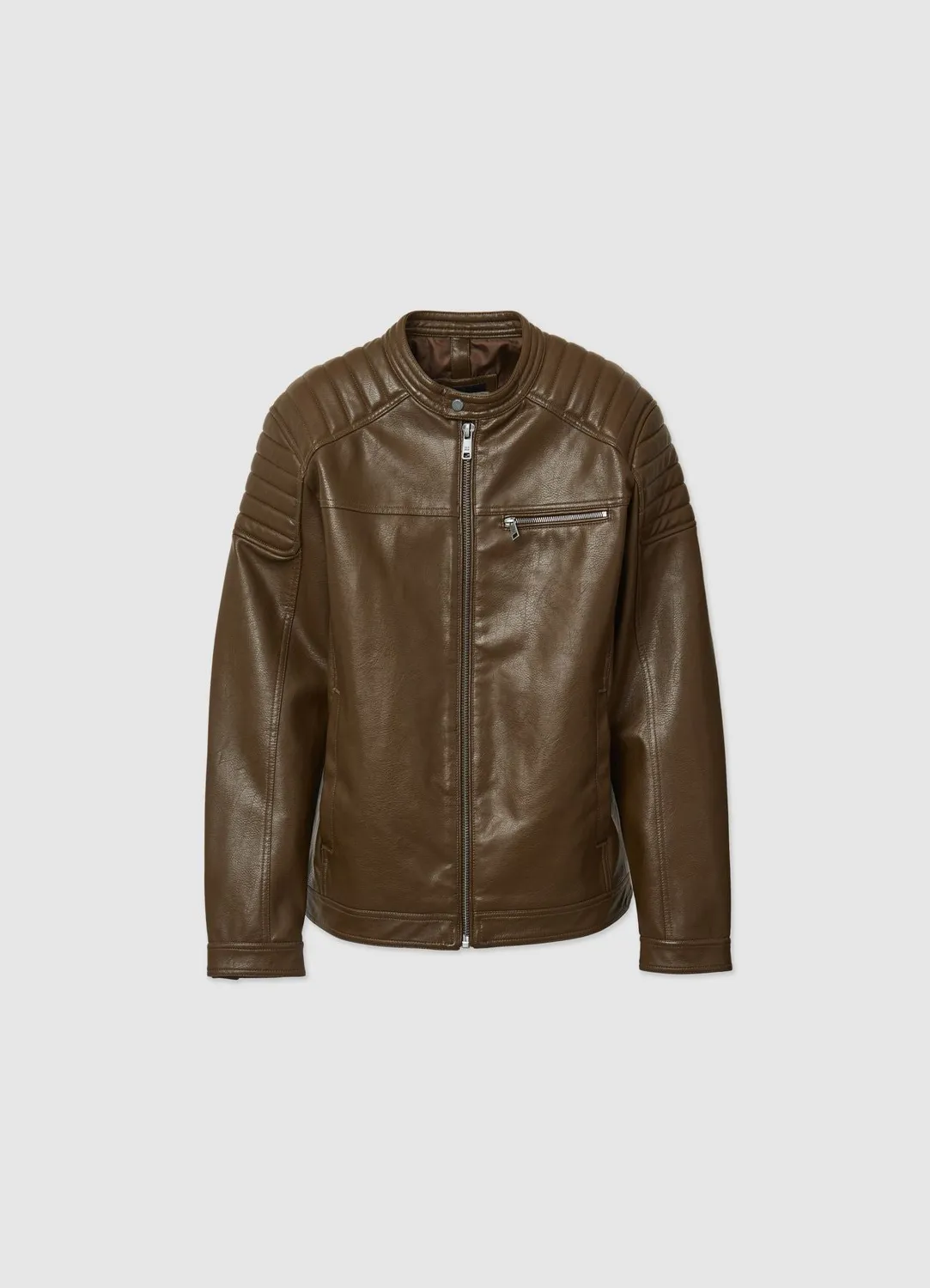Calliope blouson biker simili cuir homme fermeture zip