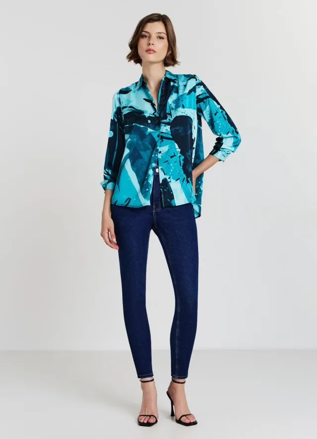Calliope chemise à motif manches longues femme