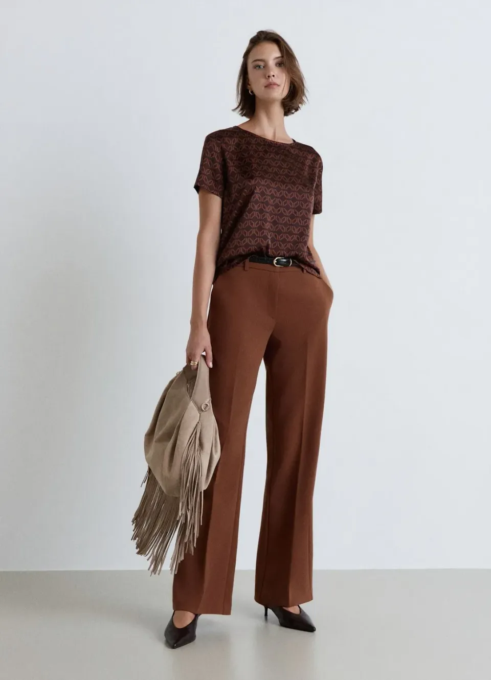 Calliope blouse imprimé géométrique manches courtes femme