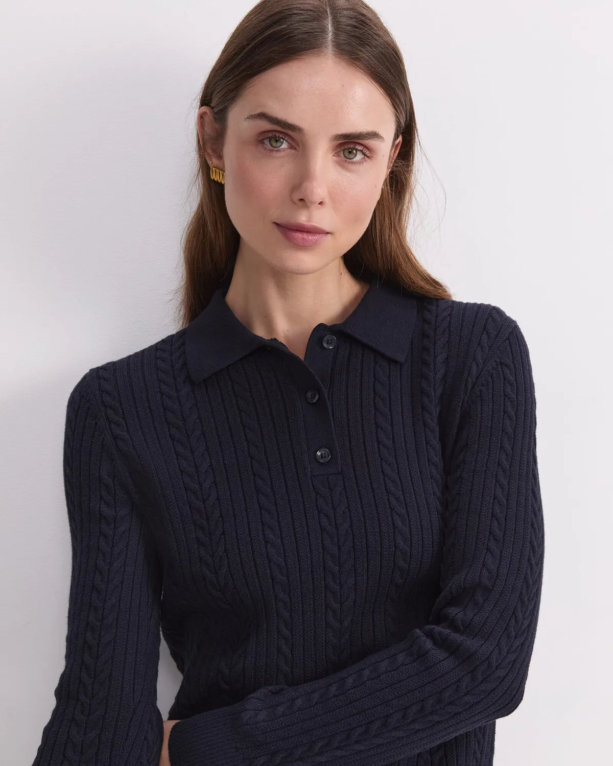 Sportscraft Elka Baby Cable polo coton femme