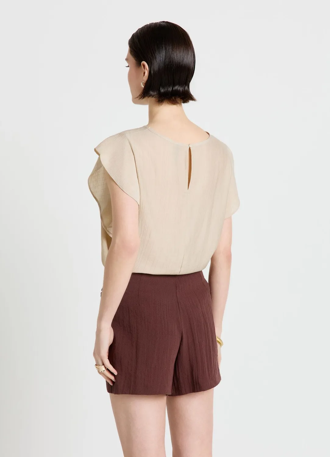 Calliope blouse femme manches volants col rond