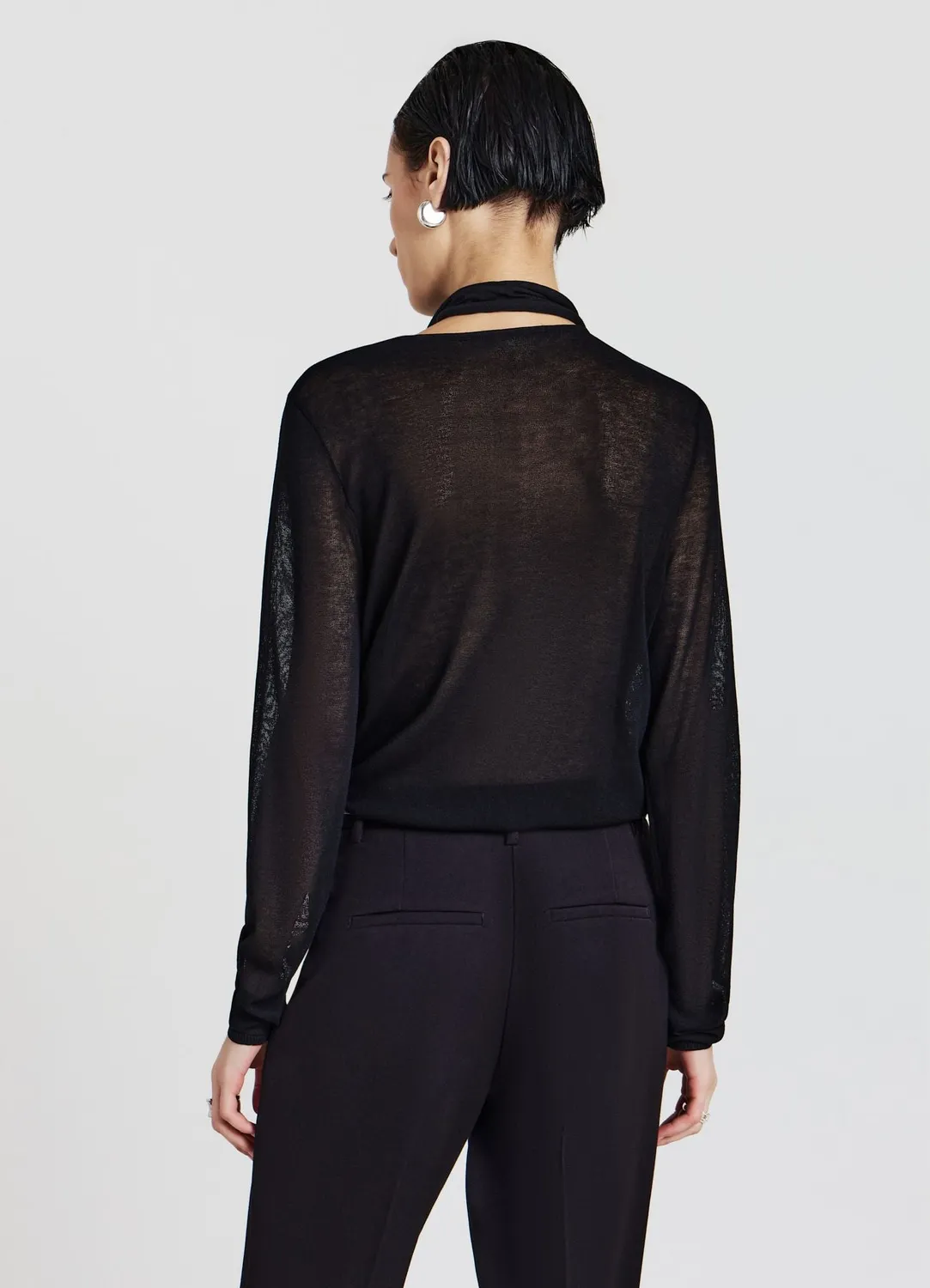 Calliope t-shirt col foulard femme manches longues