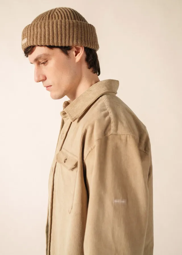 Saint James Miki bonnet beige foncé laine taille unique