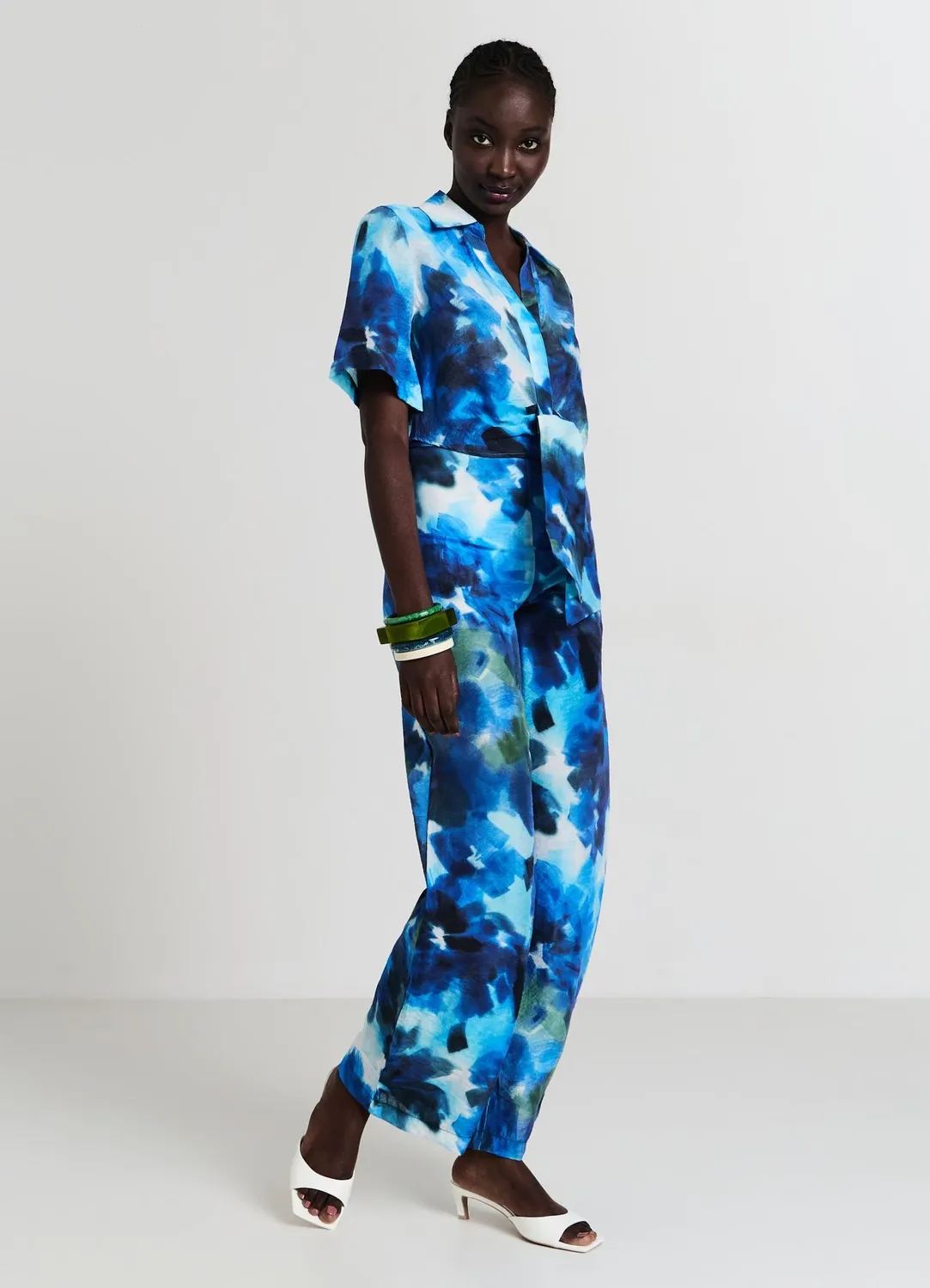 Calliope pantalon palazzo femme à motif