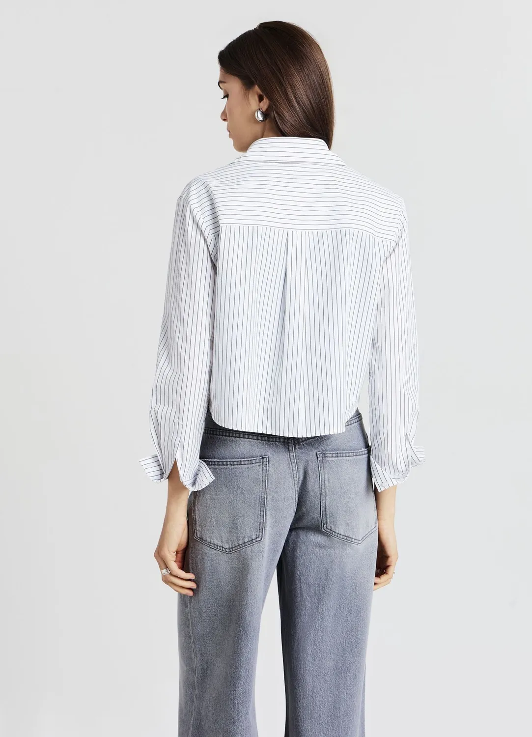 Calliope chemise crop femme à rayures coton
