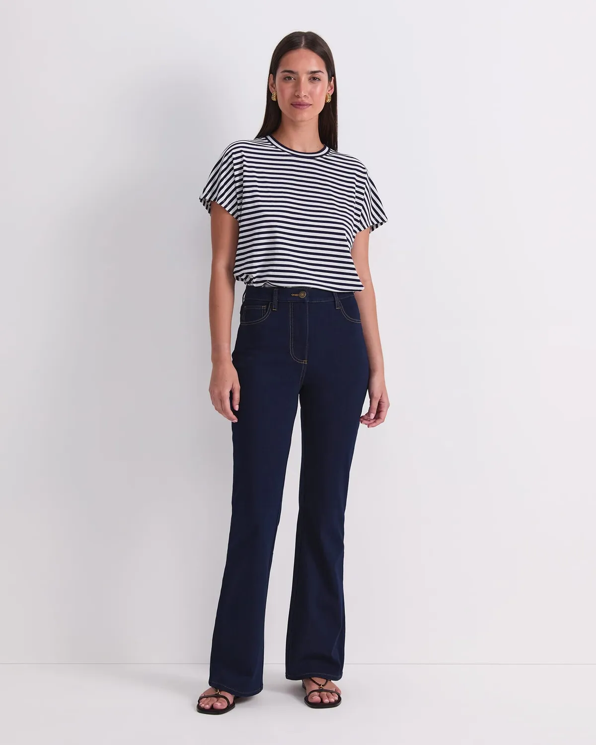 Sportscraft Nyra jean femme flare indigo délavé