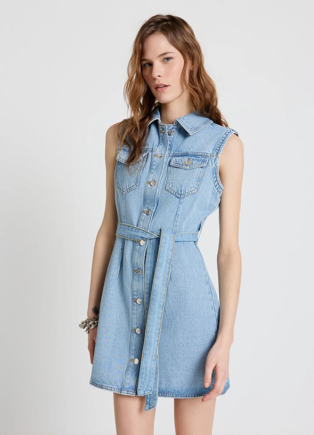 Calliope Atelier robe chemisier sans manches femme
