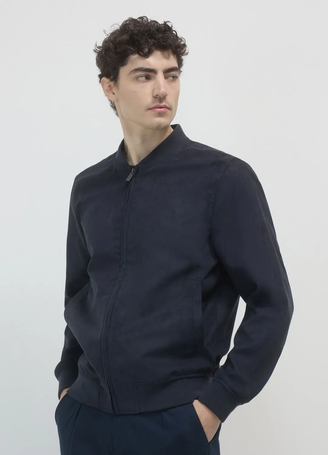 Calliope bomber homme suédine zip poches