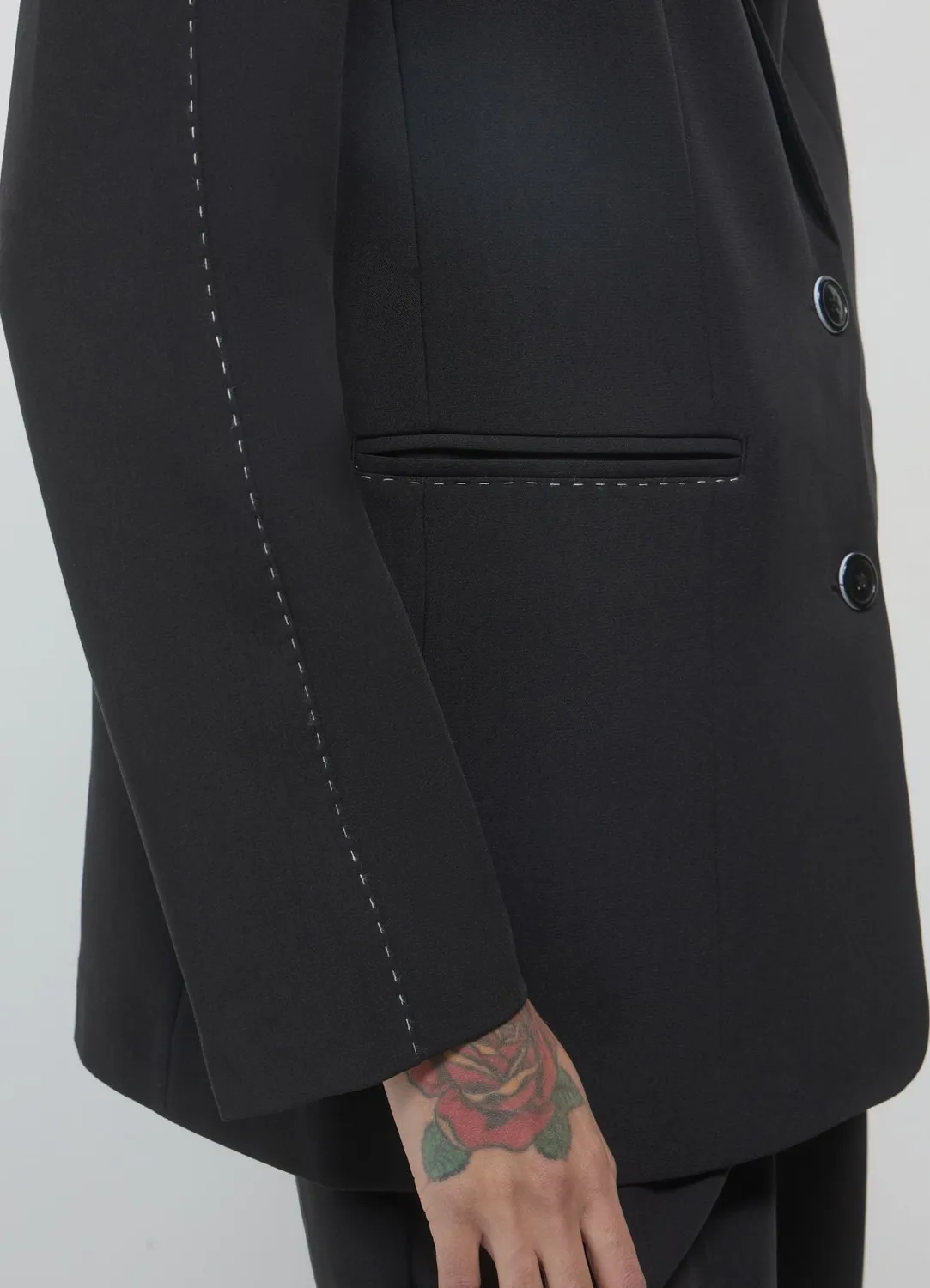 Calliope veste blazer unie femme surpiqûres