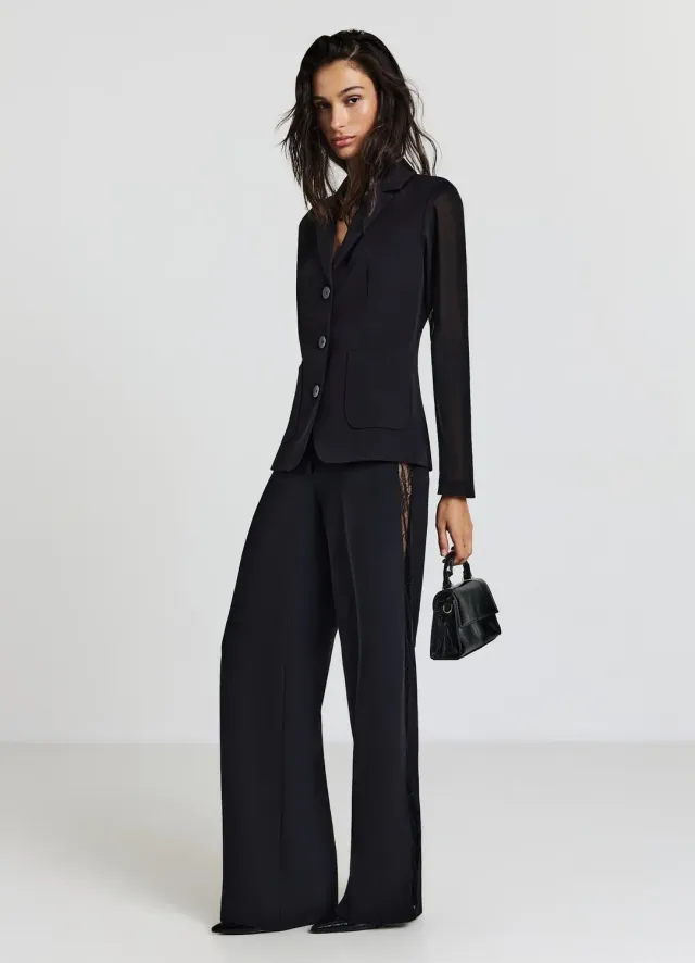 Calliope blazer manches tulle femme 3 boutons