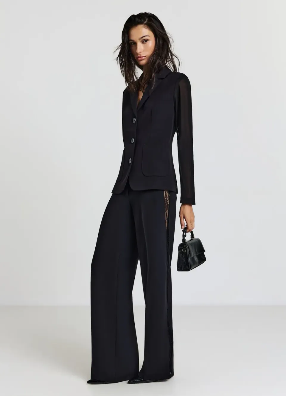 Calliope blazer manches tulle femme 3 boutons