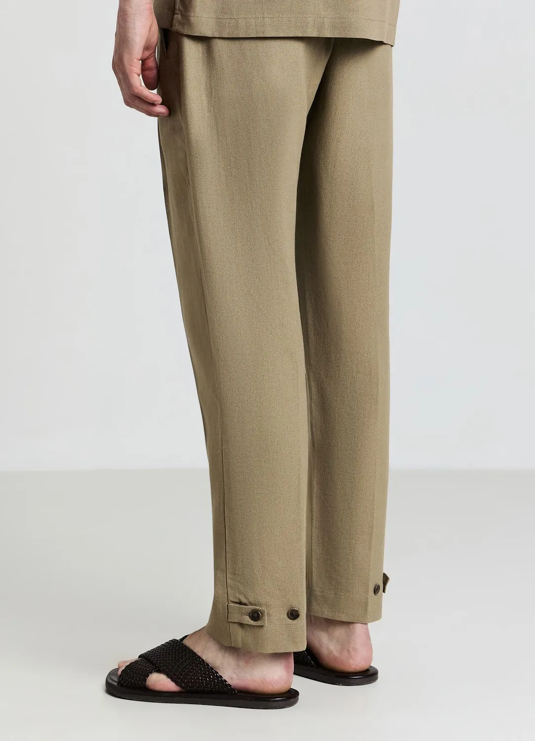 Calliope Pantalone pantalon homme lin ceinture incluse