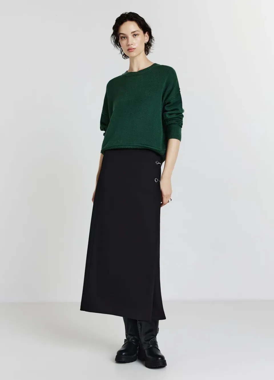 Calliope Pull col rond coupe brute femme manches longues