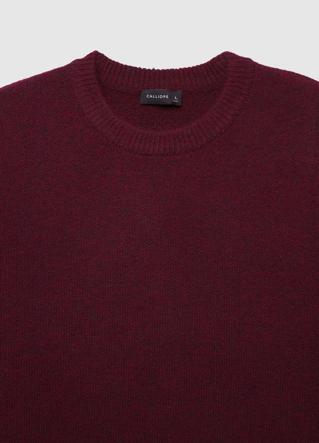 Calliope pull col rond homme uni manches longues