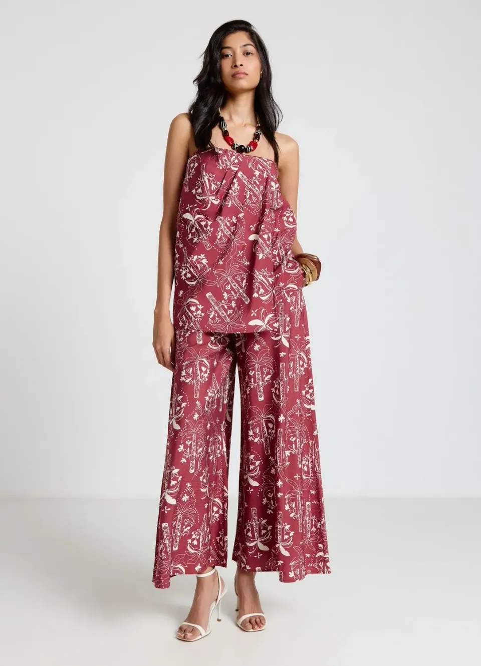Calliope jupe-pantalon femme imprimée taille élastiquée