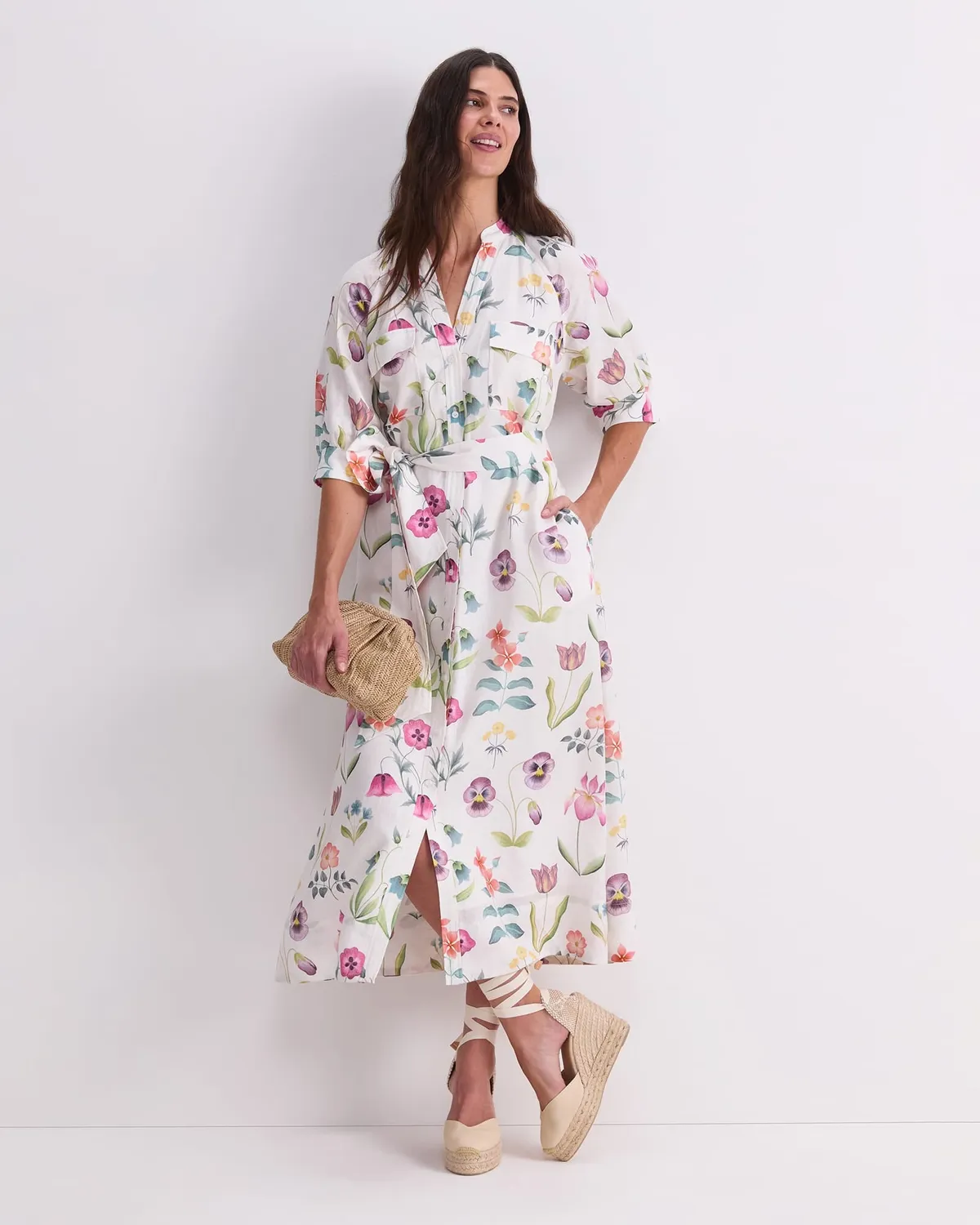 Sportscraft Floral Majesty Liberty robe midi lin