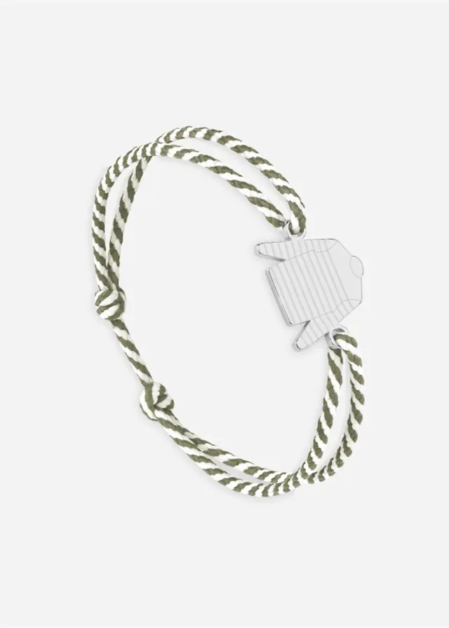 Saint James Le Vent à la Française bracelet Marinière kaki