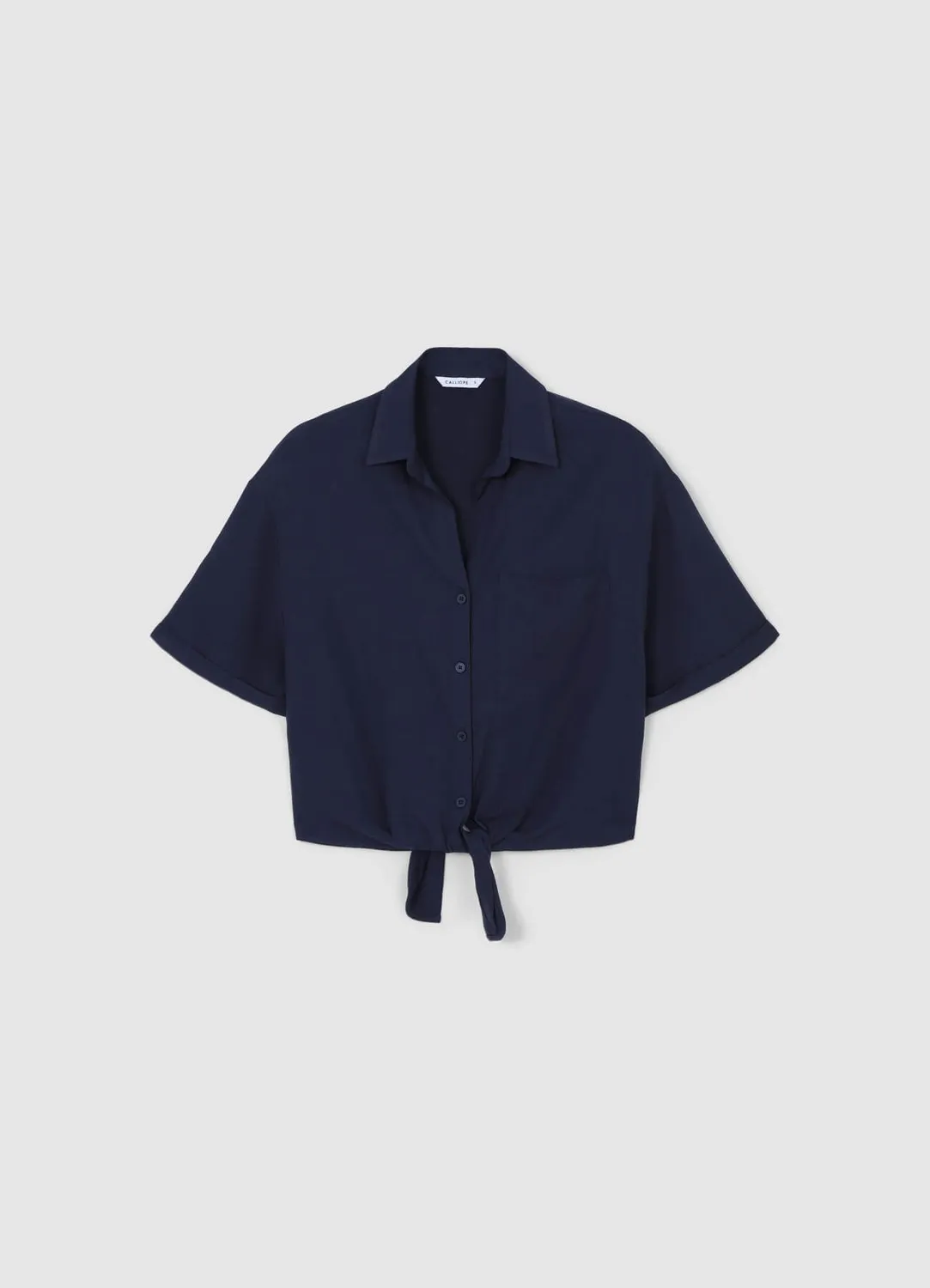 Calliope chemise femme nœud manches courtes