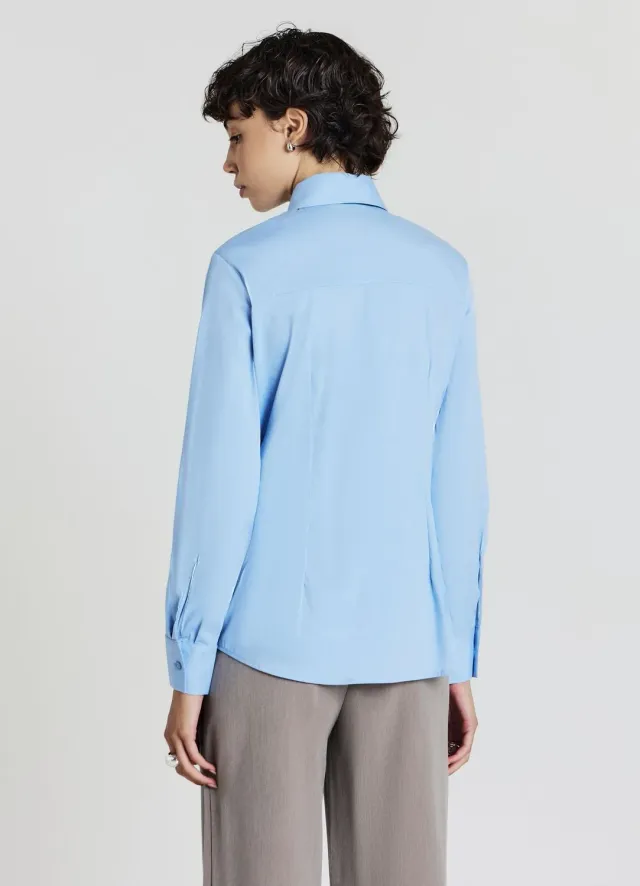 Calliope chemise slim lavallière femme coton