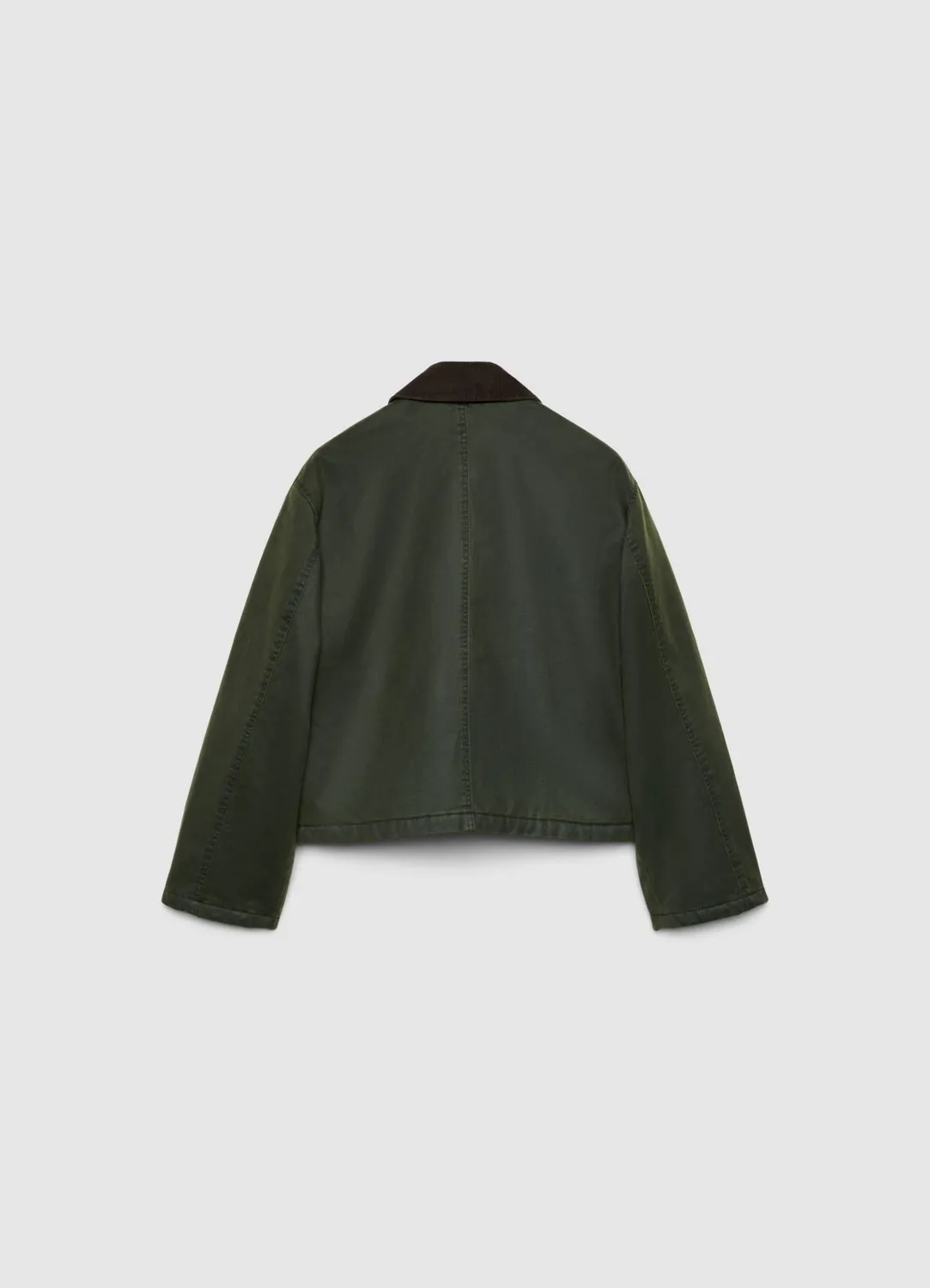 Calliope Veste cirée col contraste coupe courte femme