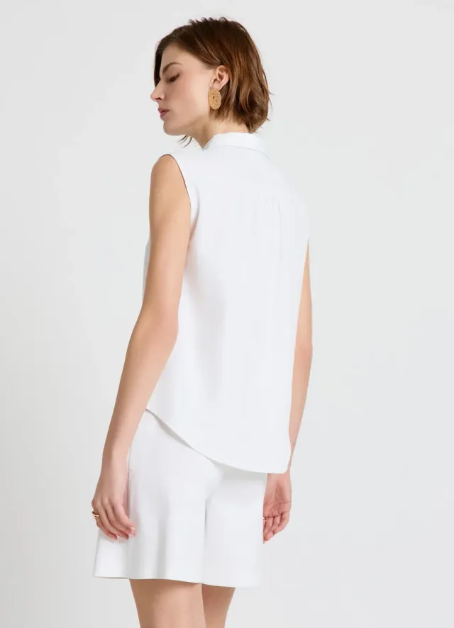 Calliope blouse sans manches col V femme unie