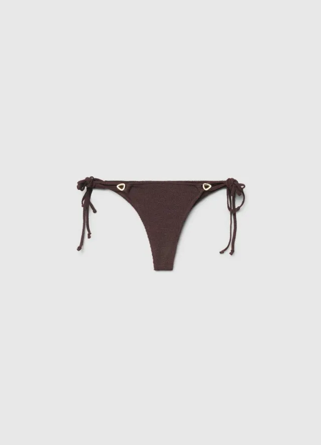 Calliope Slip bikini brésilien bas de maillot femme gofré