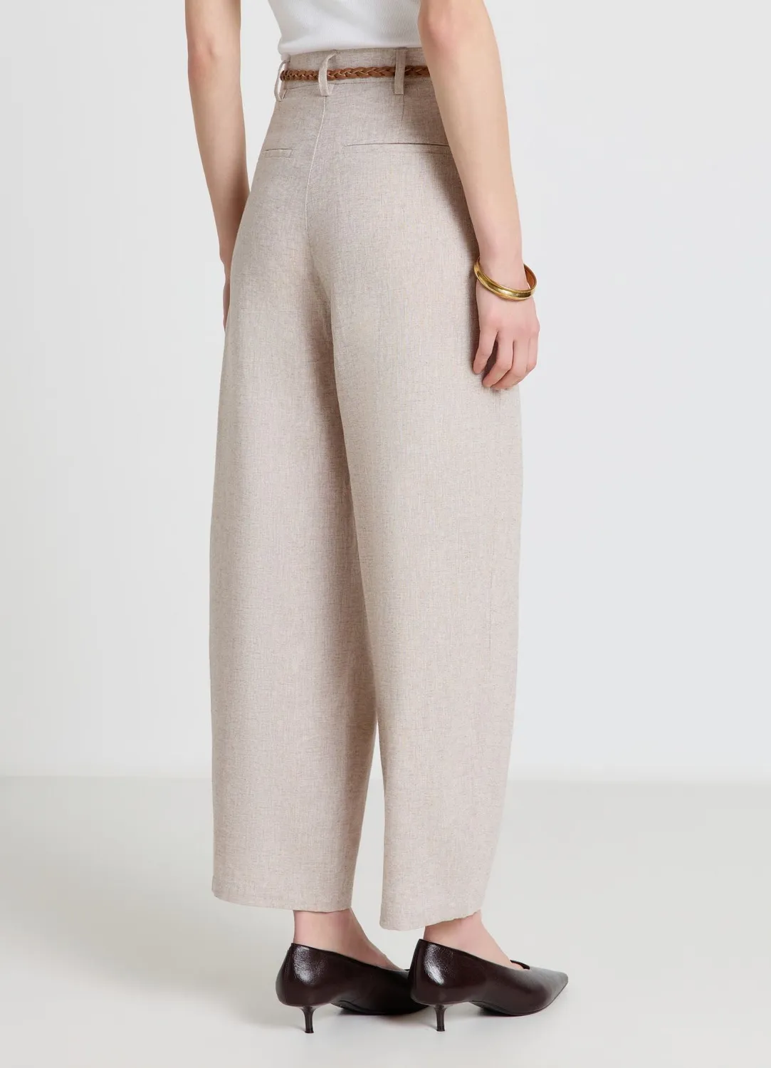 Calliope pantalon balloon ceinture tressée femme