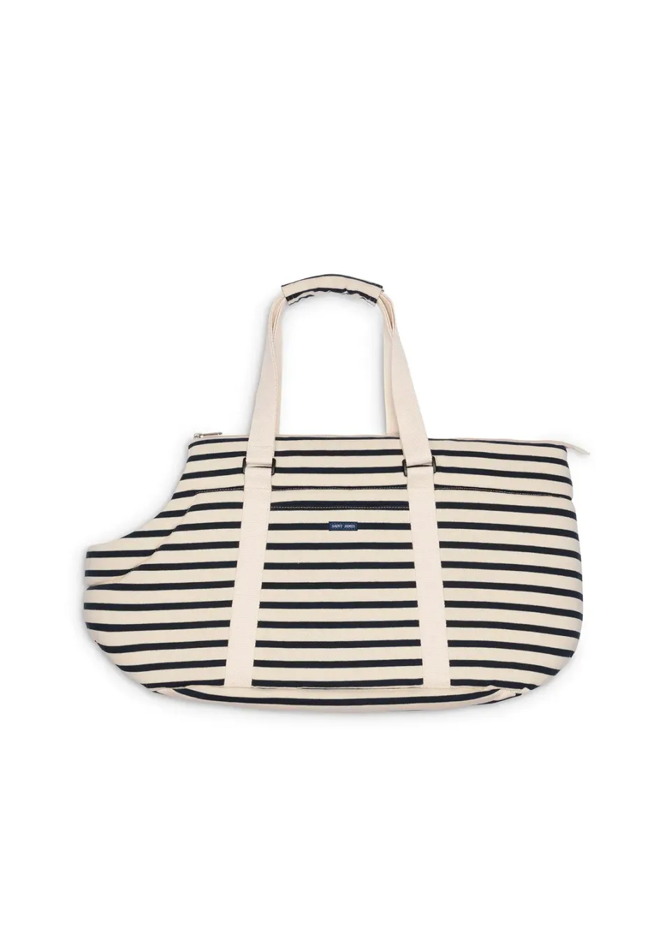 Saint James Toutouvoyage sac chien écru marine coton