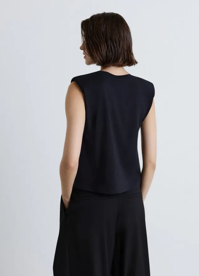 Calliope top strass femme col rond