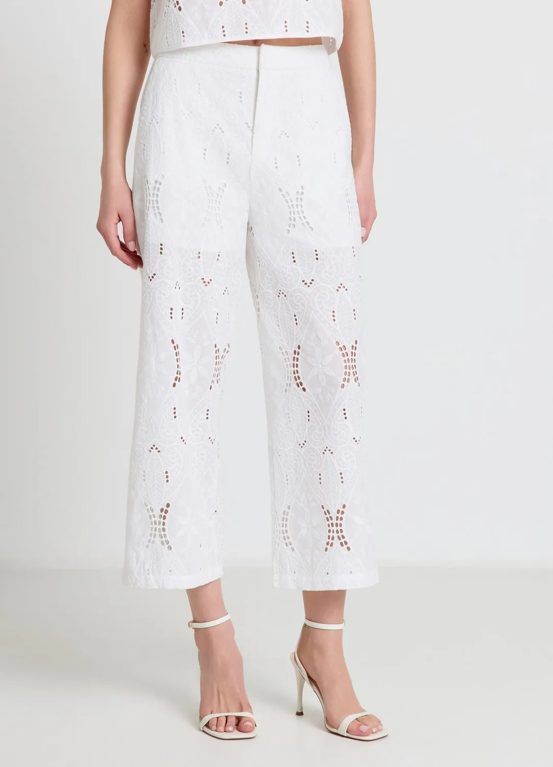 Calliope pantalon culotte femme sangallo brodé