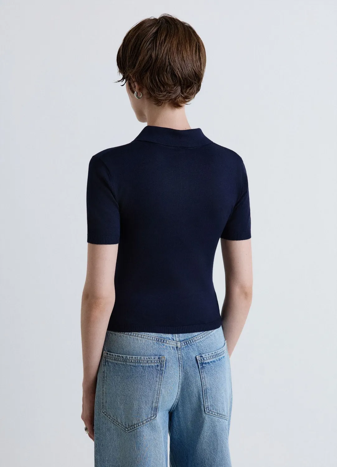 Calliope polo manches courtes maille femme uni