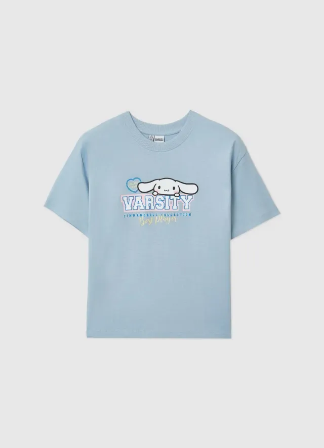 Calliope Cinnamoroll t-shirt enfant coton varsity