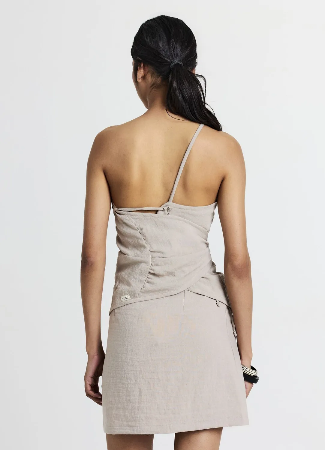 Calliope top asymétrique noué femme TU une épaule