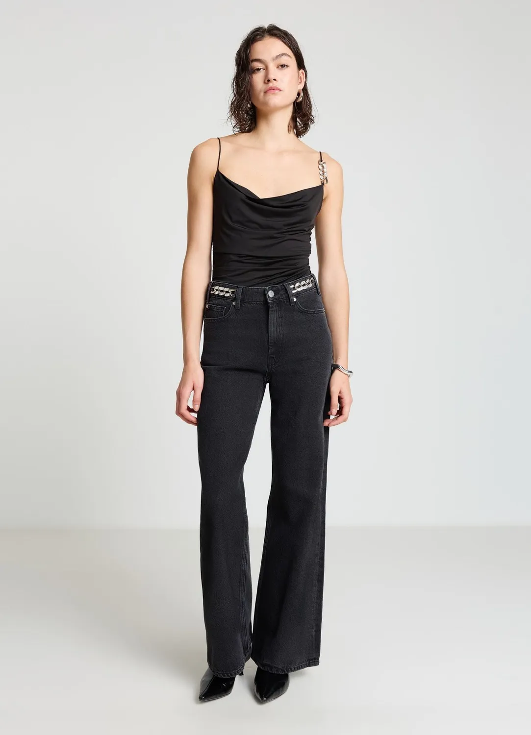 Calliope body chaîne strass femme col bénitier