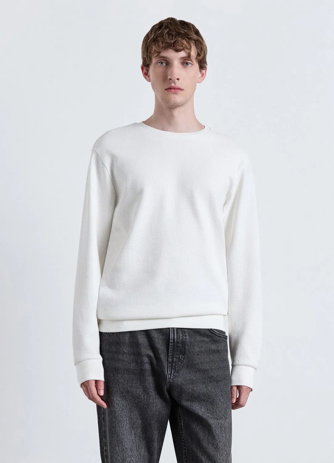 Calliope sweat col rond homme coton uni sans capuche