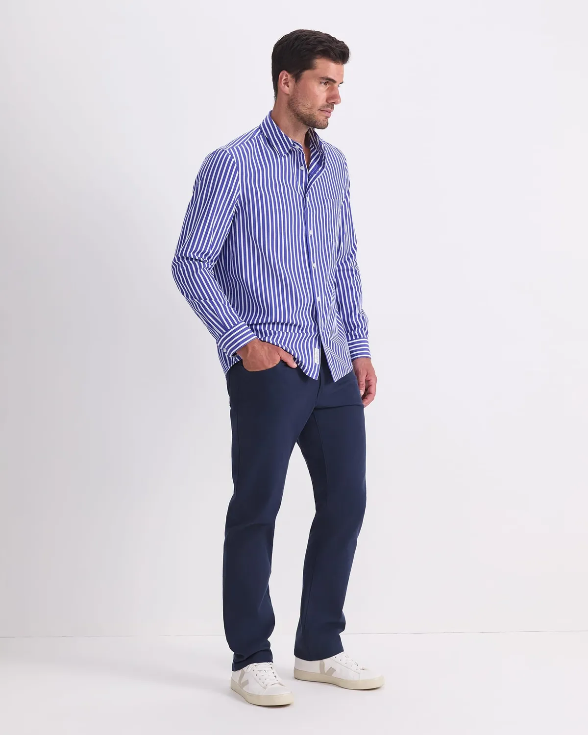 Sportscraft Ryan chemise rayée coton homme manches longues