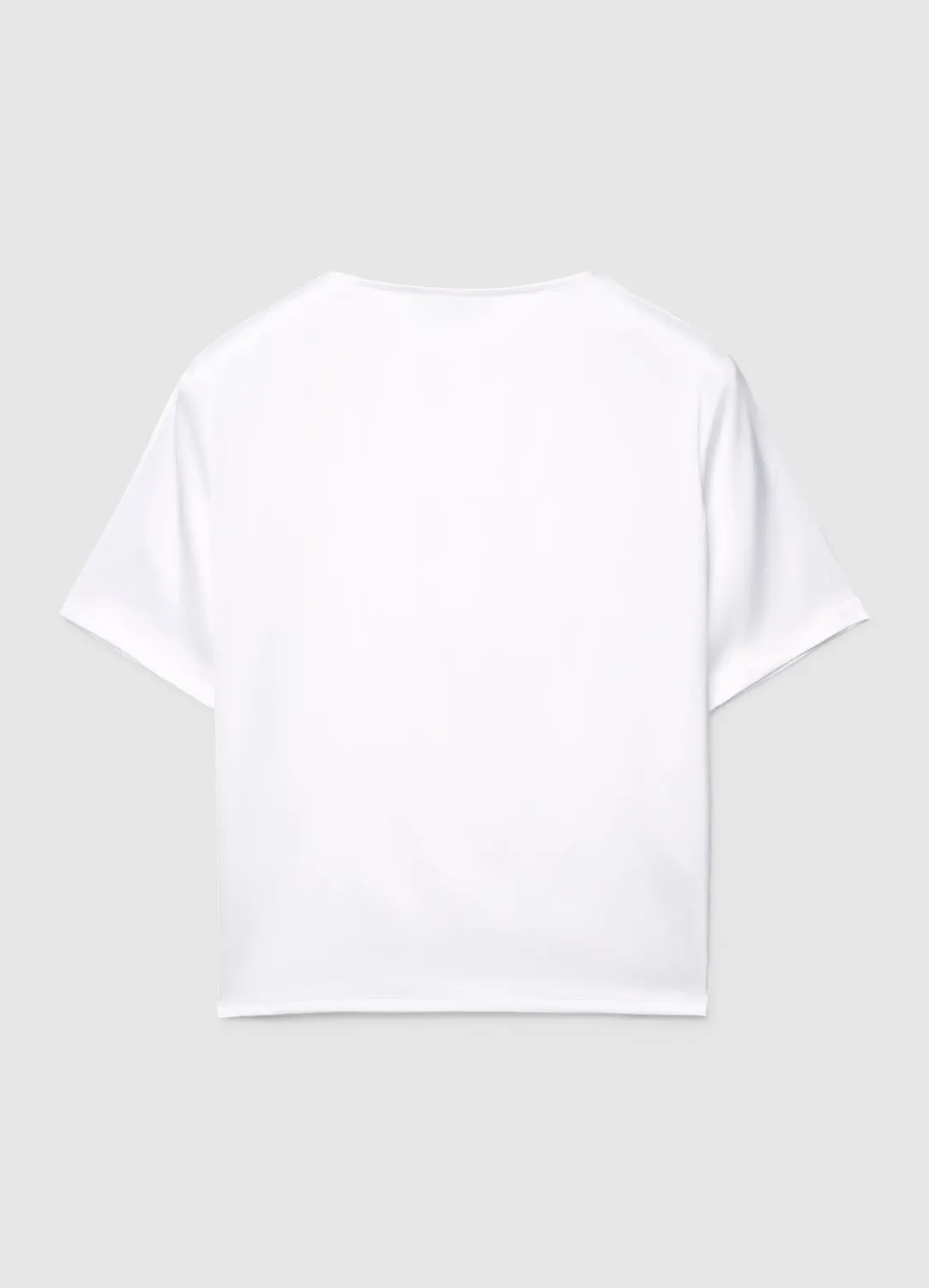 Calliope T-shirt Satin T-shirt Femme Uni Col Rond