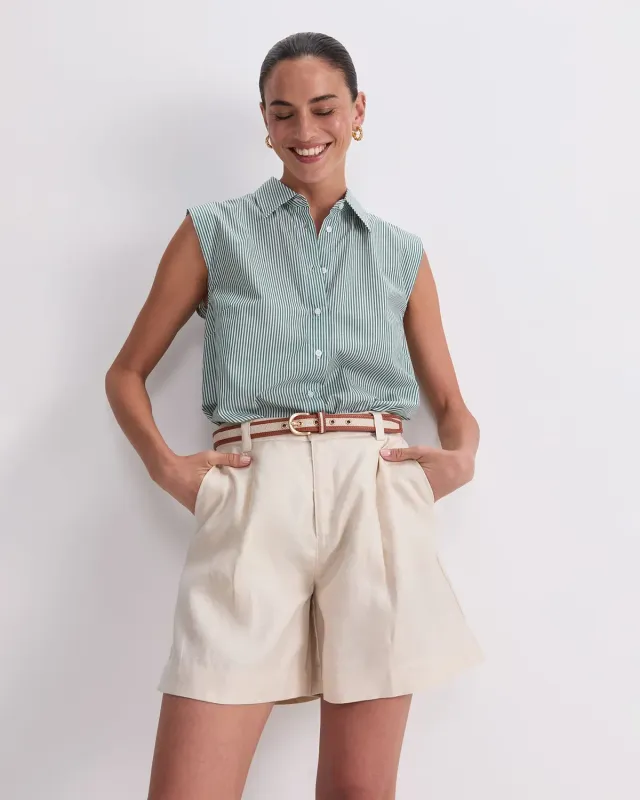 Sportscraft Jamie short plissé lin 100% lin