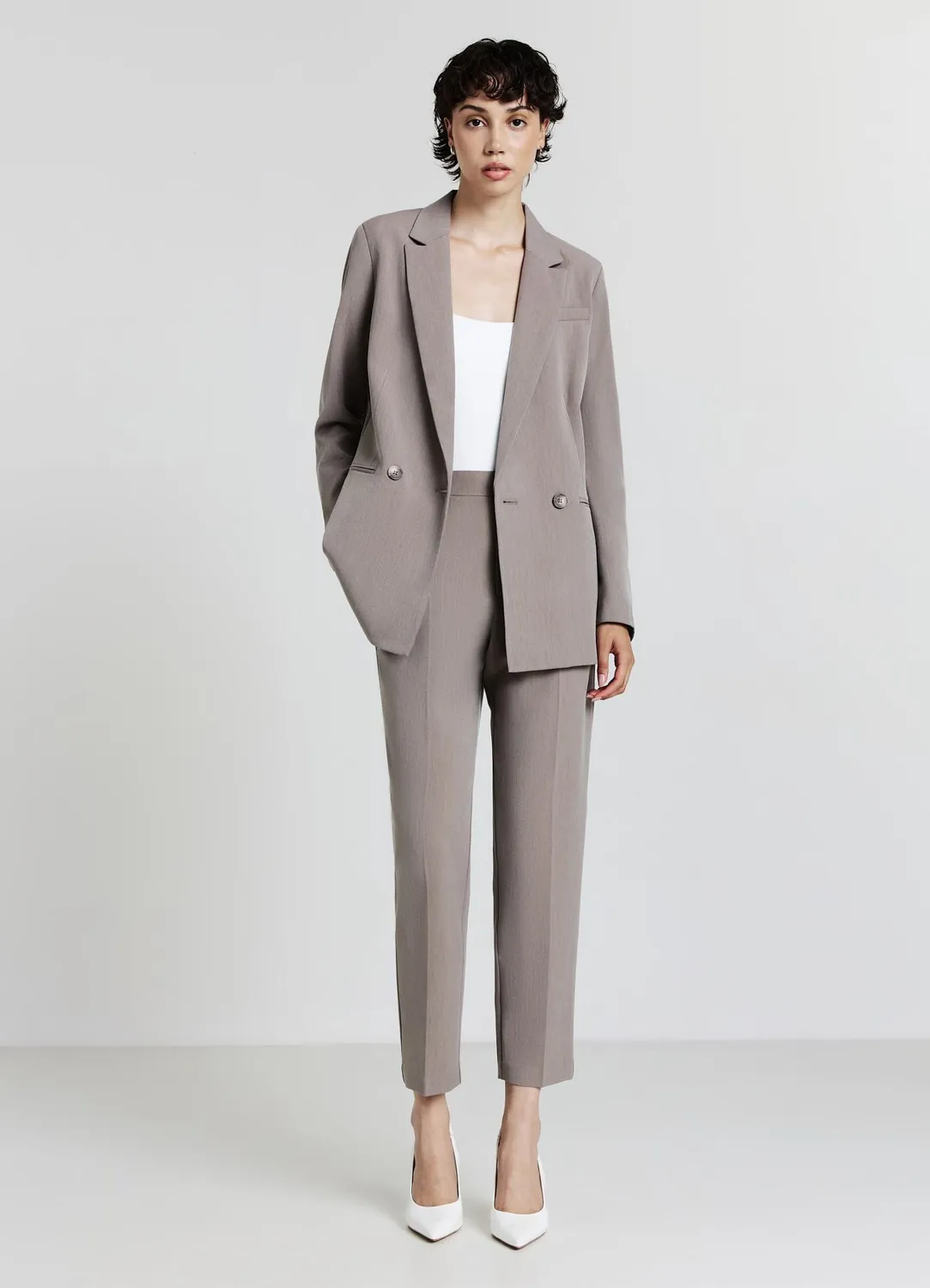Calliope veste blazer double-boutonnage femme unie