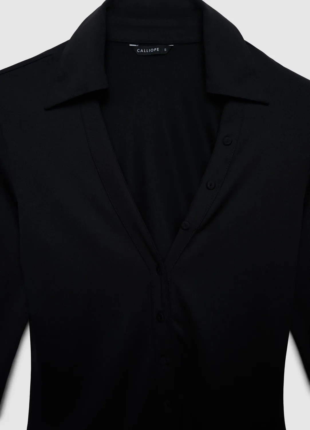 Calliope chemisier femme ajusté stretch col V