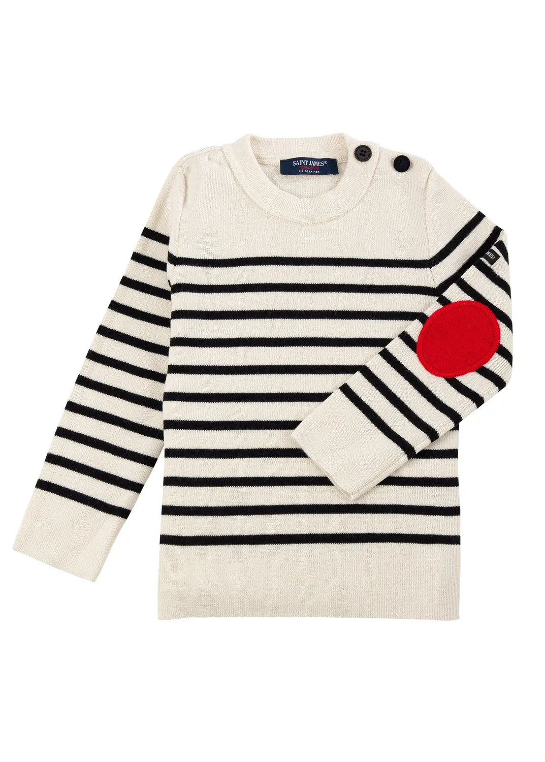 Saint James Brégançon Pop pull enfant écume/navy