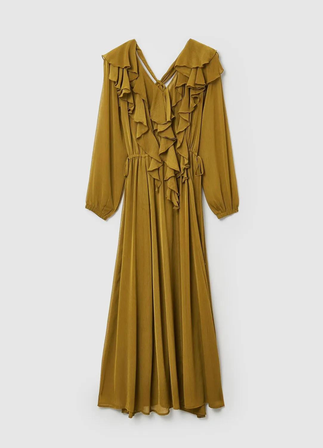 Calliope Atelier robe longue à volants femme col V
