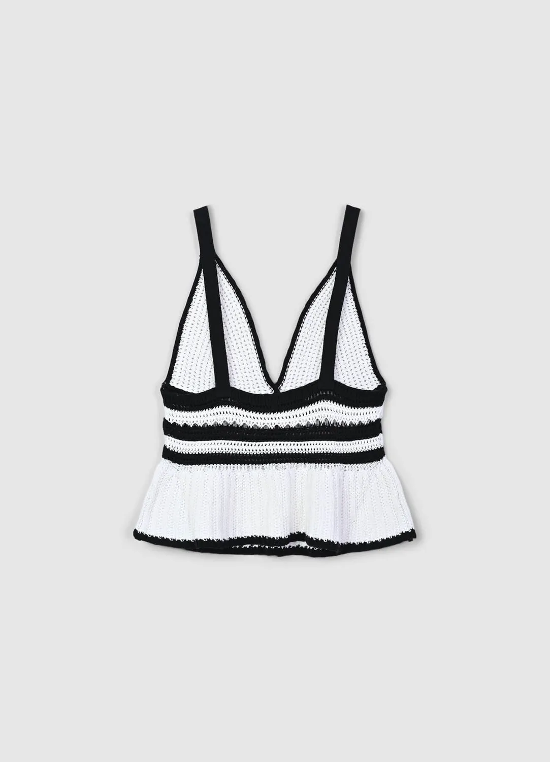 Calliope Top à peplum femme coton uni coupe regular