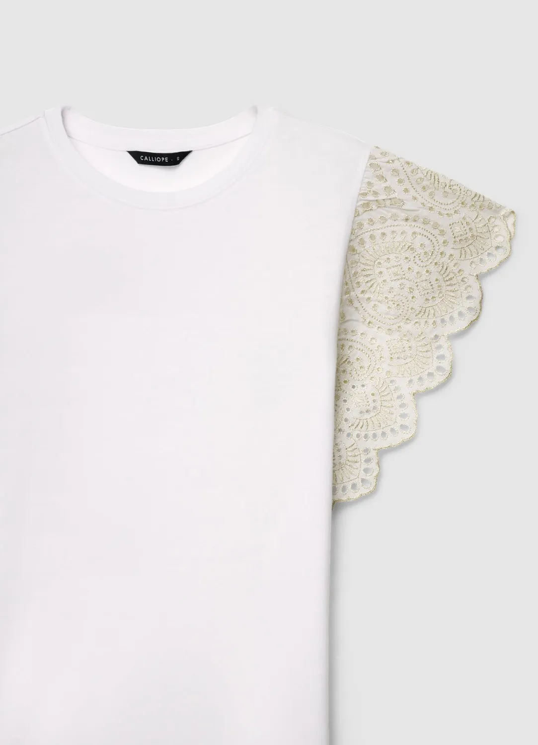 Calliope t-shirt volants sangallo femme taille S