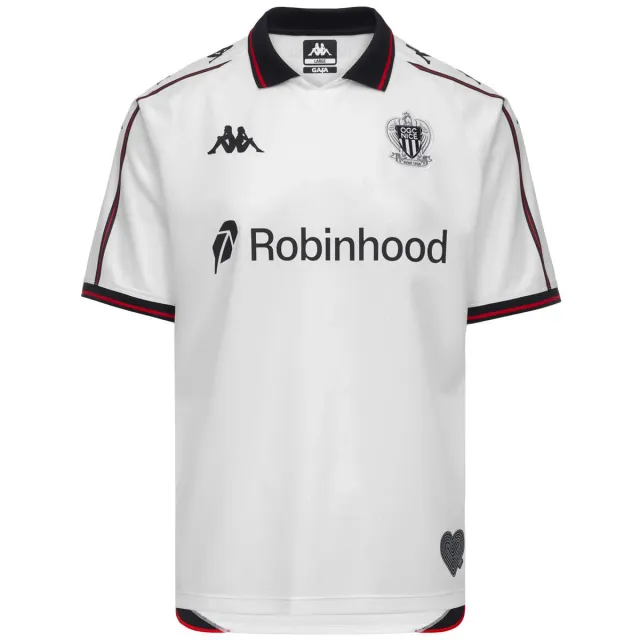 Kappa Kombat Away OGC Nice 26/27 maillot blanc enfant