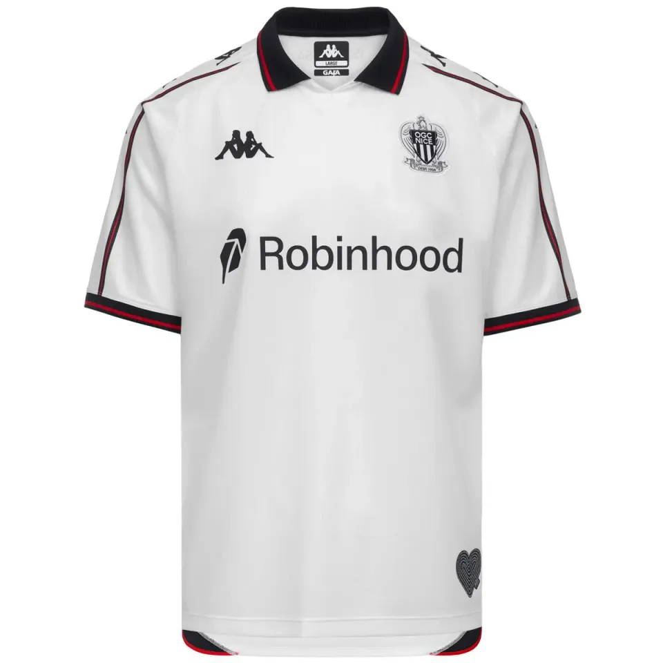 Kappa Kombat Away OGC Nice 26/27 maillot blanc enfant