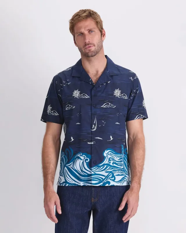 Sportscraft Neilson chemise imprimée coton col camp