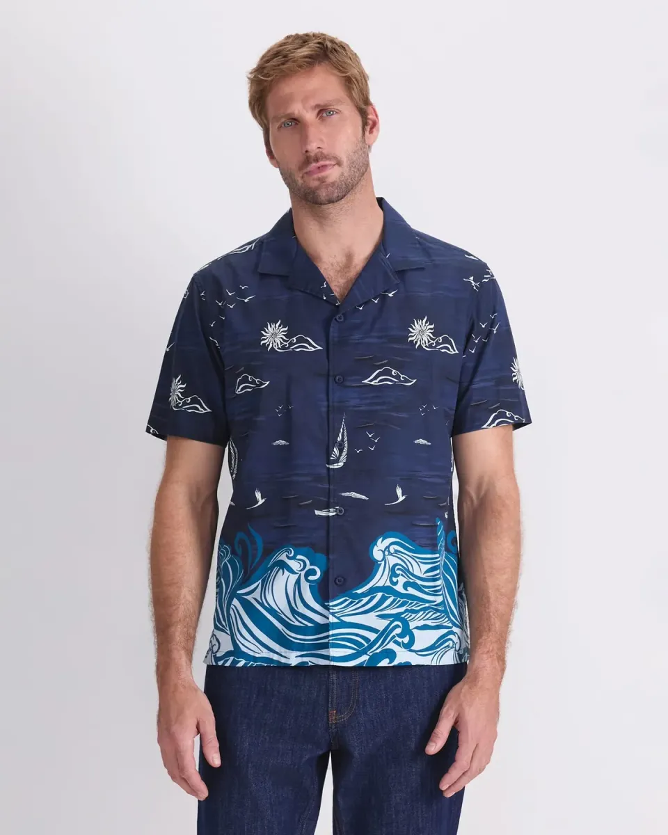 Sportscraft Neilson chemise imprimée coton col camp