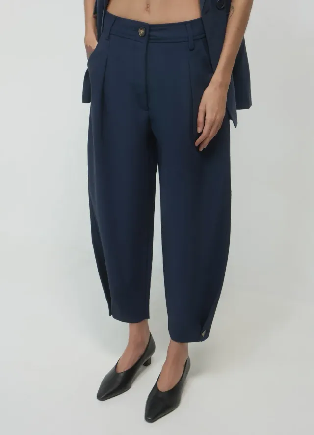 Calliope pantalon barrel fit femme coupe regular