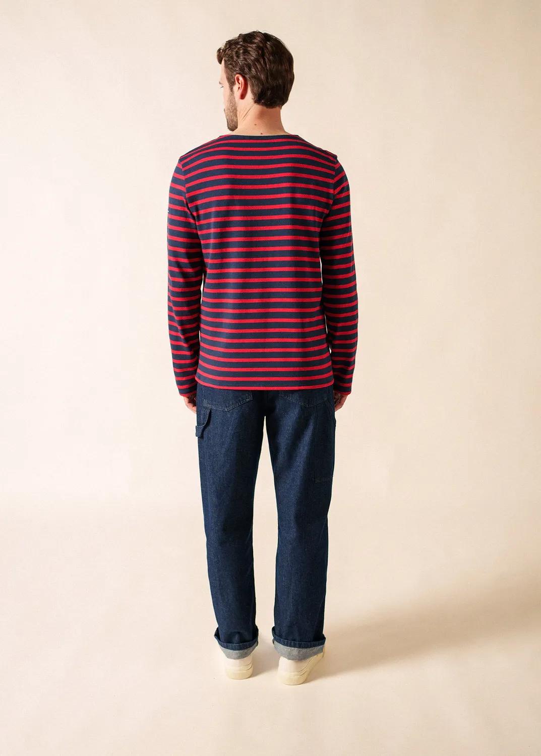 Saint James Méridien marinière marine/tulipe coton
